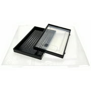 OnDisplay Clik Stackable Interlocking Shoe Box System (Large Clear/Black, Single Box)
