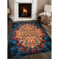 thumbnail image 1 of Get My Rugs MX0012M4003A9 5 x 8 ft. Machine Woven Polypropylene Area Rug, Turkish Floral - Caramel Blue, 1 of 1