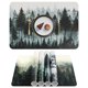 thumbnail image 4 of Fiudx Ofertas relámpago del día, solo en línea Mantel individual de cuero estilo bosque de alta calidad, mantel de mesa con aislamiento de alta calidad, mantel de mesa de tamaño pequeño, 4 of 5