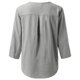 thumbnail image 2 of Camisa de mujer de color liso con cuello en V y botones: estilo informal y elegante, corte holgado, poliéster resistente, fácil de combinar., 2 of 4