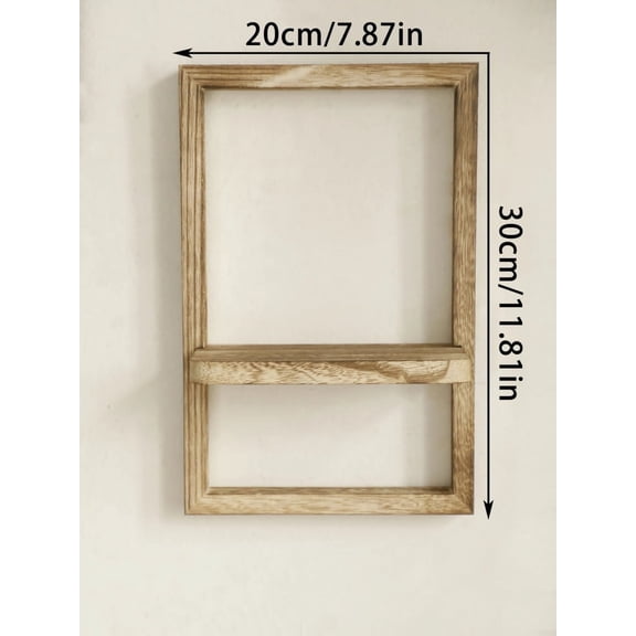 Wooden Display Shelf Floating Shelves Rustic Wood Shelves Wall Storage for Bedroom Kitchen Over Toilet Small Wall Mounted Gifts