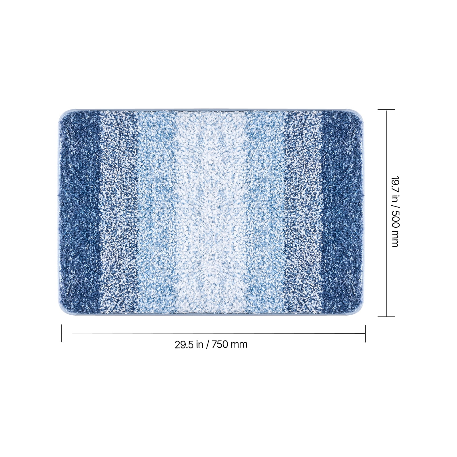 VEVOR Bathroom Rugs 30"x20" Bath Mat, Super Absorbent and Soft Microfiber Bathroom Mat with Non-Slip TPE Backing, Machine Washable and Quick Dry Bath Rugs, Bath Mats for Bathroom