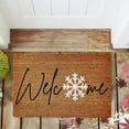 thumbnail image 6 of BMYJ Welcome Snowflake Doormat Winter Doormat Welcome Mat Winter Decor Outdoor Rug Christmas Doormat Front Doormat Christmas Decor for Outside Entrance or Porch Entry,Brown, 6 of 8
