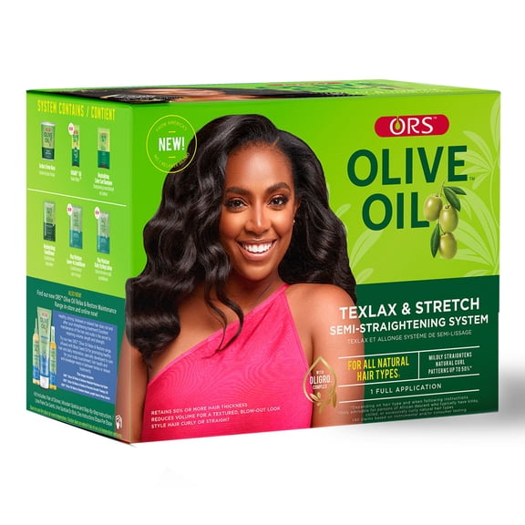 ORS Olive Oil Texlax & Stretch Semi Hair Straightening System for All Natural Hair Types