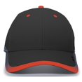 thumbnail image 1 of Pacific Headwear 416L.423.OS Lite Series Hook & Loop Adjustable Cap, Black & Orange - One Size, 1 of 1