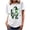 White, variant on ICHUANYI Womens T-Shirt Stylish Short Sleeve Tees St.Patrick's Day Print Top Crew Neck Tops Cloth New Trending