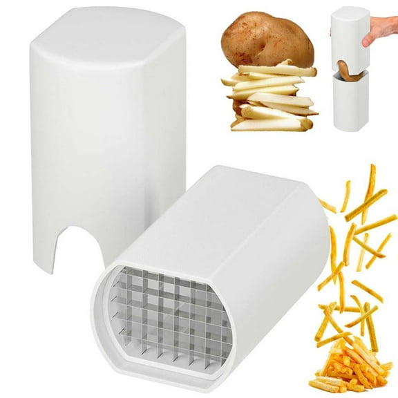 French Fry Cutter Potato Slicer, Stainless Steel Cooking Gadget for Potato Vegetable Radish Cucumber Onion