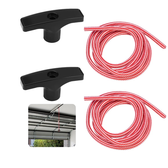 Kit de manija y cuerda de liberación de emergencia para puerta de garaje WFCYX, 2 piezas