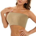 thumbnail image 4 of SCSAlgin Women's Strapless Bralette Seamless Bandeau Stretchy Non-Padded Bandeau Tube Top Wireless Strapless Bra, 4 of 7
