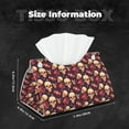 thumbnail image 6 of Lsque cool rock Skull record Printed Long Tissue Box Cover Holder, Facial Paper Organizer Dispenser,Triangle with Bottom Belt, PVC Leather Decorative Organizer, 6 of 9