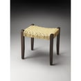 thumbnail image 2 of Solid Wood and Woven Jute Stool, 2 of 2