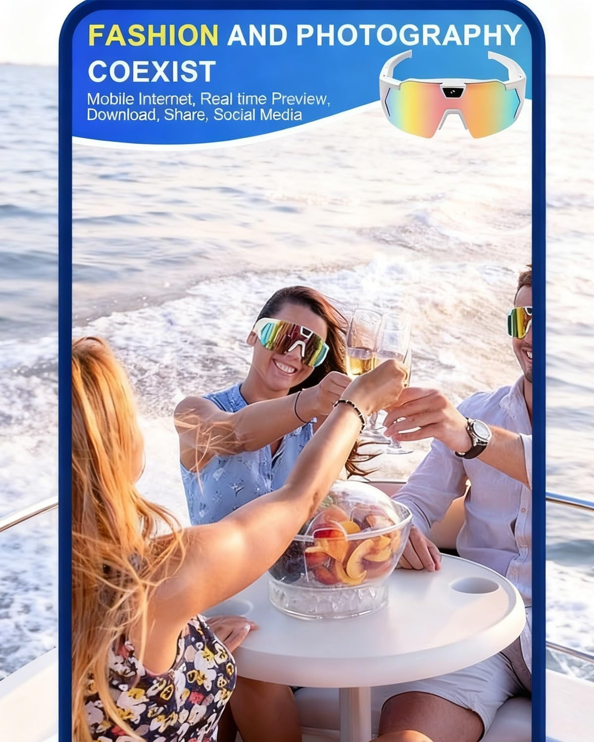 Pov Glasses 4k Baseball with Camera Smart Glass Men Women Sunglasses Cameras and Audio Video Action 2026 Upgrade