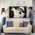 thumbnail image 5 of Elephant Stock Push Pin Canada Map On Black Wall Art - Map Canvas Art - 12" x 8", 5 of 7