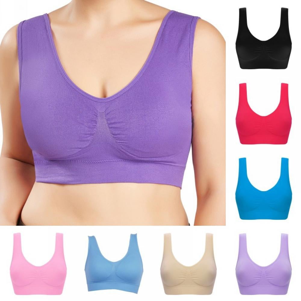 Wuffmeow Plus Size Bras For Women Seamless Bra With Pads Big Size Bralette  Push Up Brassiere Bra Vest Wireless 4XL 5XL 6XL 