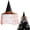 Orange, variant on Halloween Witch Hat Tree Topper, 21-Inch Black and Purple Gothic Tree Crown with Spiderweb Lace Veil for Indoor Home Party and Mantel Decor