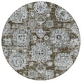 thumbnail image 2 of Addison Rugs Chantille Indoor/Outdoor Transitional Floral Chocolate Washable Round Rug, 8' x 8', 2 of 6