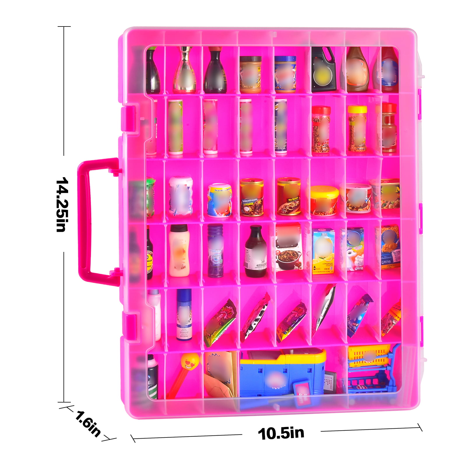 Case Compatible with Mini Brands 5 Surprise Series 1 2 3 Mystery Capsule  Real Miniature Brands Collectible Toys/ for Shopkins Real Littles. Mini  Mart Storage Organizer Container for 40+pcs (Box Only) price