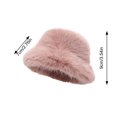 thumbnail image 4 of Lumtrix Faux Fur Winter Hats For Women Winter Christmas Stocking Stuffers Fluffy Solid Color Cap Pink One Size, 4 of 5