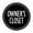 Black, variant on Signs ByLITA Circle Owner's Closet Sign (Red) - Small