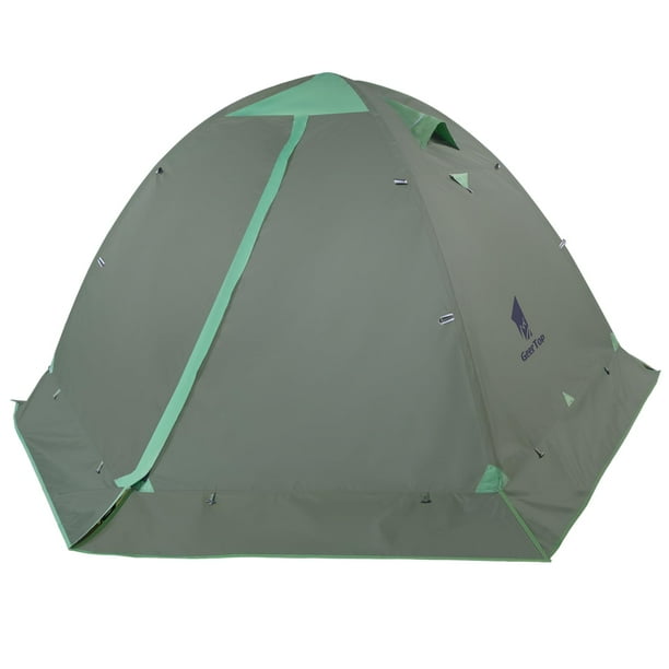 GEERTOP Tienda de campaña ligera para 2 personas, tienda de campaña impermeable de doble capa para 4 estaciones, para clima frío, para acampar, cazar, senderismo, escalada, viajes al aire libre, fácil