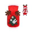 thumbnail image 3 of Christmas Pet Costume for Small Medium Dogs and Cats, Holiday Hoodie Outfit with 3D Print, Adjustable Drawstring, Stretch Fabric Party Dress Up, Multiple Sizes, Easy On and Off, 3 of 7