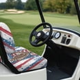 thumbnail image 4 of Yuyamidu Eagle Golf Cart Seat Covers American Flag Golf Cart Bench Seat Cover Backrest Cover for Club Cars and More 2-Seats Cart, Breathable and Comfortable, 4 of 8