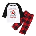 thumbnail image 3 of Odeerbi Christmas Pajamas For Family Matching Outfits Kids Letter Printed Top+Printed Pants Xmas Clothes, 3 of 8
