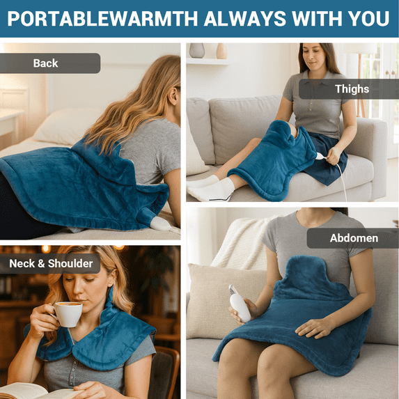 PAGOBETTER Electric Pad for Neck & Shoulders – 6 Heat Settings & 4 Auto-Off Timers, Fast-Warming & Snug-Fitting. Practical, Comfortable, and Perfect as a Heartwarming Gift for Mom & Women on Christma
