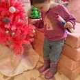 thumbnail image 7 of FUNCOO PLUS Toddler Kids Rain Boots Girls Light Up Waterproof Boots with Handles, Pinkish Purple, Size 12, 7 of 7