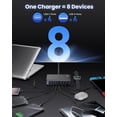 thumbnail image 4 of Bloque de carga LanLuk 200 W USB C GaN III 8 puertos + PD 65 W, 4 of 8