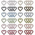 thumbnail image 1 of 48 colgantes de corazón de 12 colores con marco hueco de 17 x 15 mm de metal para hacer joyas, collares, pendientes, pulseras y manualidades., 1 of 5