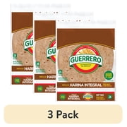 (3 pack) Guerrero Whole Wheat Flour Tortillas, Soft Taco Size, 24 Count