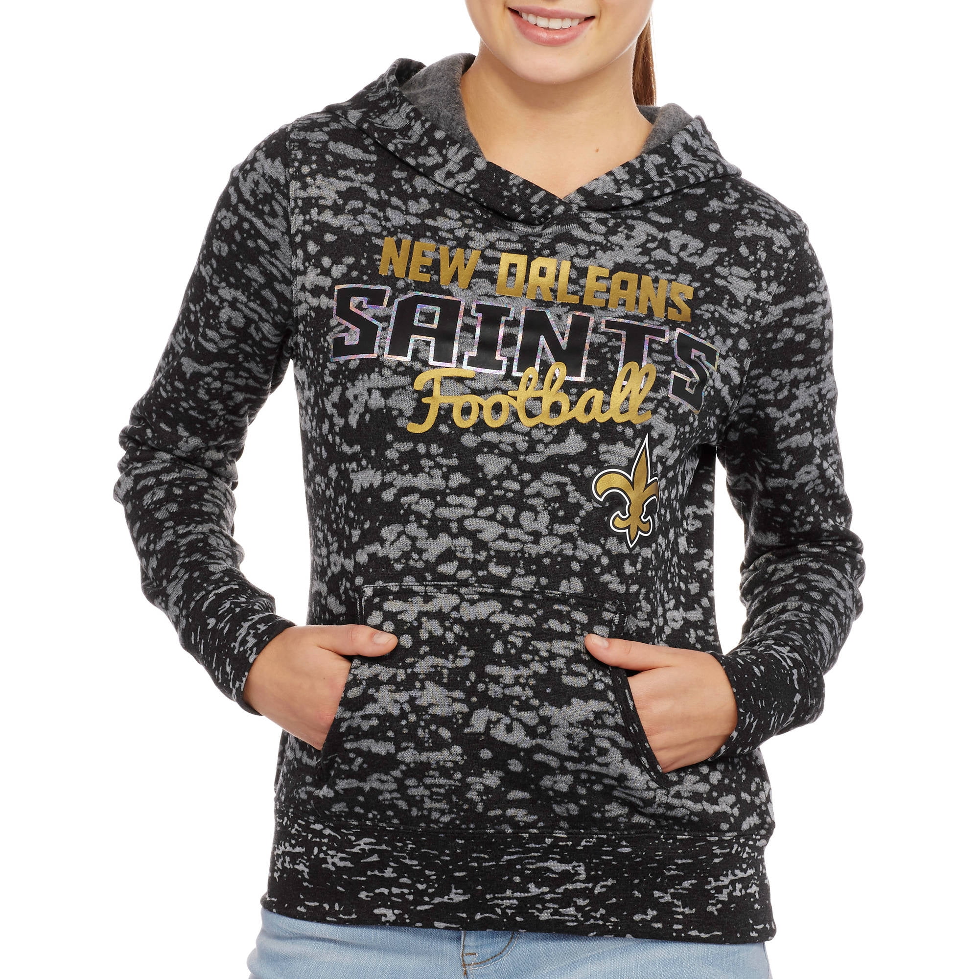 NFL Juniors Saints Fleece Hoodie - Walmart.com