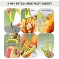 thumbnail image 3 of 6-in-1 Stainless Steel Watermelon Fruit Slicer-includes Melon Baller, Fruit Separator, Fruit Slicer, Seed Remover, Fruit Peeler, 3 of 5
