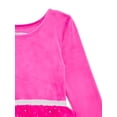 thumbnail image 6 of Dreaming of Lucy Toddler Girls Velvet Glitter Tutu Dress with Long Sleeves, Sizes 12M-5T, 6 of 7