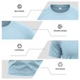 thumbnail image 6 of Quick Dry Mens Workout Shirts Short Sleeve Athletic Gym Tee Breathable Exercise Training Running Sports Active Fitness Top Light Blue XL, 6 of 7