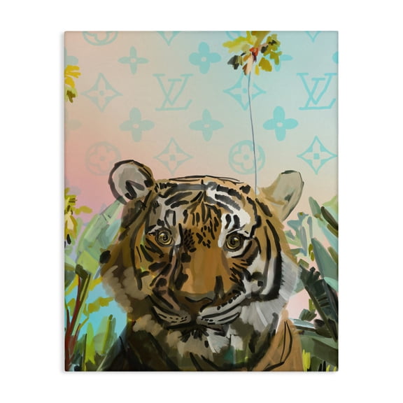 Stupell Industries Tropical Fashion Patterned Tiger Canvas Art, 16 x 20, by Amelia Noyes