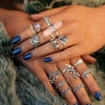 thumbnail image 2 of Set de 82 anillos apilables vintage en dorado y plateado 17 MILE, 2 of 9