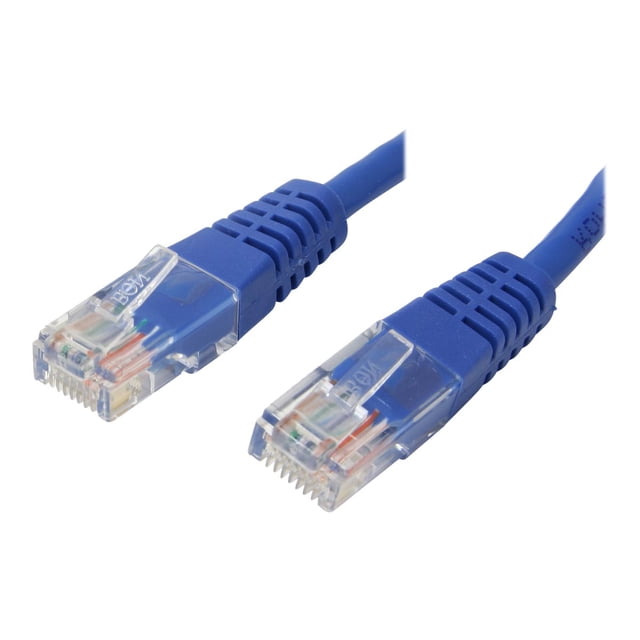 StarTech.com Câble de Patch Cat5e 100 Pi avec Connecteurs RJ45 Moulés - Bleu - Câble de Patch Ethernet Cat5e - Cordon de Patch Cat 5e UTP 100 Pi (M45PATCH100B) - Câble de Patch - RJ-45 (m) vers RJ-45 (m) - 100 Pi - UTP - Cat 5e - Moulé - Bleu - pour P/N : NETRS232, NETRS232extC1, RS232EXTC1EU, RS232EXTC1GB, USB