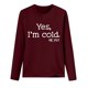 thumbnail image 4 of ICHUANYI Clearance Womens Long Sleeve Letter Print Splicing Round Neck Pullover Shirt T-Shirt Tops(Wine, XL) ICHUANYI WER2023080912903, 4 of 6