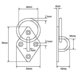 thumbnail image 4 of Gancho de montaje para pared o techo, 2 uds., 80mm x 50mm, con anillo redondo de acero inoxidable, soporte/accesorio de alta calidad, 4 of 5