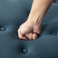 thumbnail image 6 of CQSXDA Upholstered Round Ottoman With Reversible Lid In Beige Fleece Fabric For Living Room Bedroom Office Storage Stool，Blue, 6 of 10