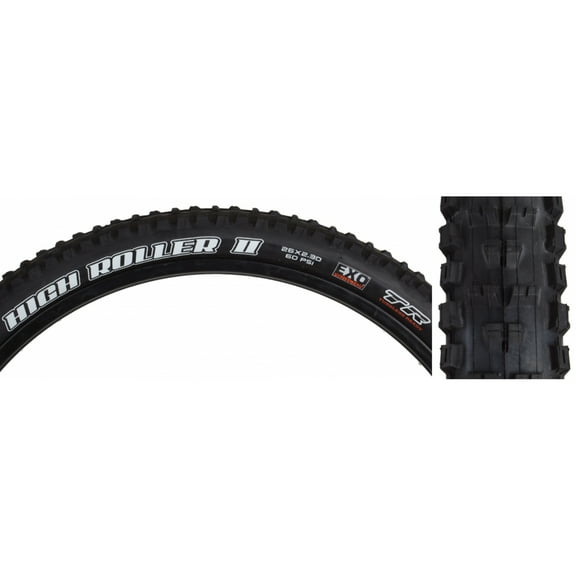 Maxxis High Roller II Tire - 26 x 2.3, Tubeless, Folding, Black, Dual, EXO