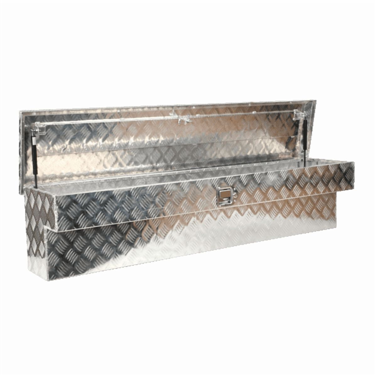 ‎60"x8"x14" Aluminum Side Tool Box for Truck Pickup Trailer Storage Bed Silver