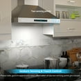 IKTCH 30 Inch Range Hood, Wall Mount, 900 CFM, Stainless Steel, Gesture Sensing, 4 Lights