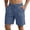 U5-Navy, variant on Havenx Men's Cotton Linen Shorts Drawstring Elastic Waist Short with Pockets Solid Color Pants Stretch Summer Beach Vacation Yoga Golf Athletic Dress,Light Blue L