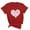 Red, variant on XMMSWDLA Women Valentines Day Cute Peach Hearts Graphic Shirts Round Neck Short Sleeve Summer T-Shirts Womens Basic Tops