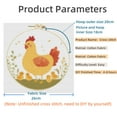 thumbnail image 2 of Hen and Little Chicken Stamped Cross Stitch Kits for Beginners with Hoop Simple Patterns 11CT Counted Embroidery Needlepoint Crafts Arts for DIY Enthusiasts and Home Decor 26x26cm(2), 2 of 8