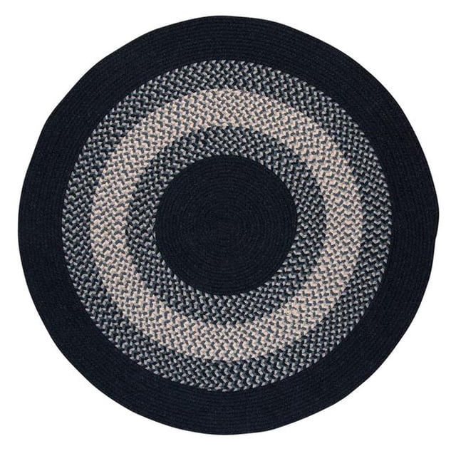 Colonial Mills NG59R108X108 9 ft. North Ridge Round Braided Rug, Navy