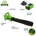 Greenworks 40V 350 cfm Leaf Blower with 2.0Ah Battery & Charger 2412002